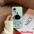 Casing infinix hot 11s infinix hot 11s nfc hot 11 back cover phone case Softcase Electroplated silicone shockproof Protector Smooth Cover new design Astronaut with holder DDYHY02. 