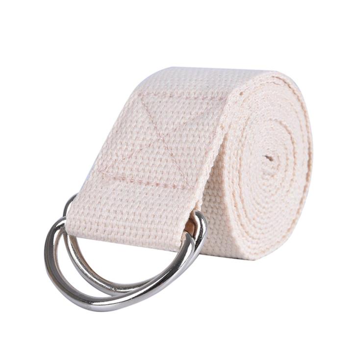 On sale 1Pc Adjustable Sport Stretch Strap D-Ring Belts Gym Waist Leg Fitness Yoga Belt