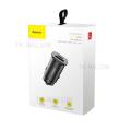 BASEUS PPS Smart Car Charger (PD 3.0 FOR Phone, QC 4.0 FOR ANDROID AND SCP FOR HUAWI / 30W MAX) Type-C PD + USB Quick Charge DUAL PORT Car Adapter. 