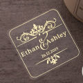 100pcs/Lot Personalized Custom Logo Stickers Clear Transparent Gold Foil Silver Business Logo Stickers Wedding Stickers. 