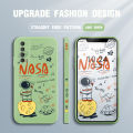 Jizetin for Huawei Y7A 2020 Case Side Design Phone Cover Graffiti NASA Astronaut Moon Cover Square Edge Pattern Liquid Silicone Trend Case. 