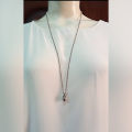 Long Chain Silver and Gold-plated Necklace For Girls. 