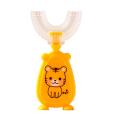 Toothbrush Cartoon Design U-Shaped Food Grade Silicone Tooth Brush. 