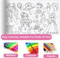 Drawing & Coloring Paper Roll/Easel for Kids with Free Paints & Paint Brush. 