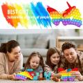 2 Packs Pop Bubble Fidget Sensory Toys, Figit Set Silicone Cute Figetget Popit Toys Satisfying Autism Special Needs Anxiety Stress Reliever, Pop Cheap Rainbow Unicorn Butterfly Game It For Kids. 