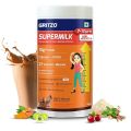 Gritzo SuperMilk Height+ (7-12y Girls), 10g Protein (Double Chocolate, 400g) | Zero Refined Sugar, 21 Vitamins & Minerals. 