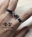 Trendy Trendy 1 Pair Heart Magnetic Love Ring For Couple Adjustable Rings For Girls Unisex Rings Broken Heart Ring For Couple. 