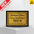 Golden Steel Engraving Customise House Name Plate - Timeless Elegance for Your Home. 