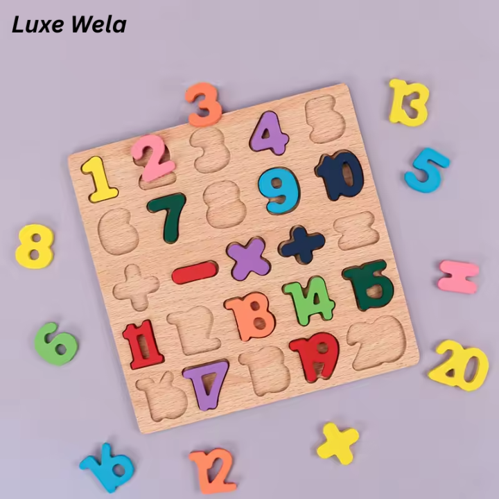 Educational learning letters numbers, Wooden Alphabet, Wooden Board , English Counting Alphabets, Baby Learning  Kids Learning Toys for Kids Toddlers Preschool Early Learning Educational Toys