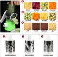 New Original Multifunctional Kitchen Gadgets Cutting Machine, 3 in1 Slicer, Manual Vegetable Cutter Slicer Round, Grater, kadokash, Table top Drum grater Chopper Blades. 