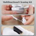Multi-Function Soft 5 in 1 Gadget Cleaner Mobile Phone Handfree Bluetooth Earphones Headphones Laptop Camera Lens Cleaning Tool Kit Key-Cap Puller for PC Keyboard Computer Flocking Sponge For Airpods Earbuds Case Cover Corner Gap Duster Grove Dust Remover. 
