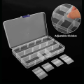 Transparent Storage Container Jewelry Box Clear Plastic Jewelry Organizer Box Earring Storage Organizer Display Case for Beads.. 