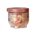 Set of 2 - Cat Paw Shape Glass Jars, Multipurposed Storage Jars, Glass Storage Sealed Jar Cup, Food Storage Containers, Canister Set for Kitchen Counter with Stackable Airtight Lid. 