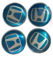 SET OF 4 Honda Logo Car Wheel Center Caps Premium Quality 5.72 cm - 2.25 Inches Blue. 