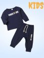 Realboss- Full Sleeve Tracksuit For Children, Kids Track Suit For Winter (T-Shirt + Trouser) - Keep Your Kids Warm And Stylish With A Full Sleeve Tracksuit. 