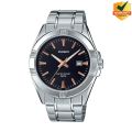 Original Casio - MTP-1308D-1A2VDF - Stainless Steel Watch for Men - Silver & Black. 