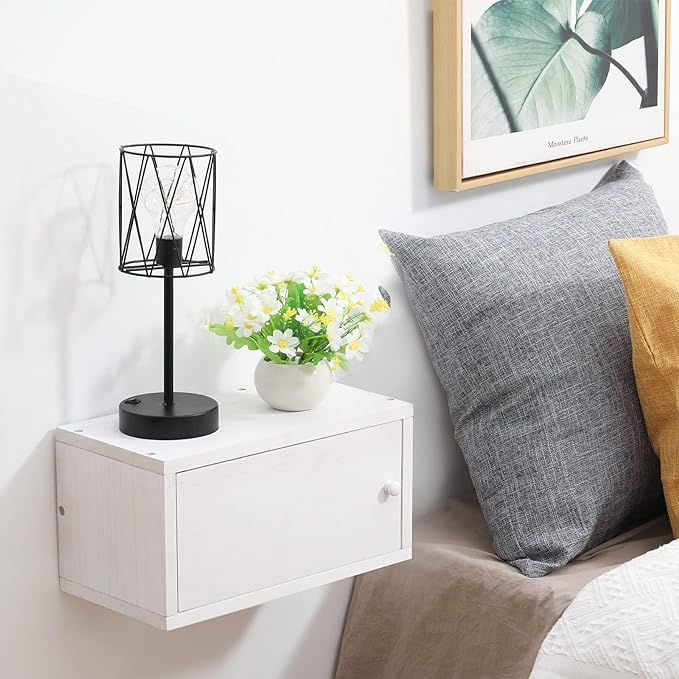 Modern Floating Bedside Table | Wooden Bedroom Bedside Cabinet Shelf | dressing table | Wall Mounted shelf | Floating Nightstand drawer | Floating shelf |