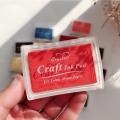 Ink Pad Ink Stamp Pad for DIY Craft Rubber Self Inking Roller Stamps Stationery Album for Scrapbooking Paper Decoration. 