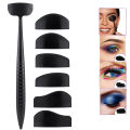 6 In 1 Crease Line Kit Stencil Eyes Women Eyeshadow Cut Crease Silicone Eye Makeup Stencils Eyeliner Template To Delineate 1 Set. 