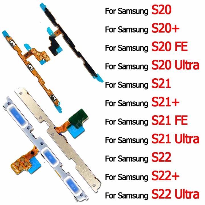 Power On Off Cable For Samsung Galaxy S22 Ultra 5G S22+ S20 FE S20+ S21 Plus S21+ Volume Key Flex Cable Replacement Spare Parts