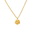 Rose petal women's necklace pendant imitation gold pop style jewelry versatile, fresh and delicate flowers, niche temperament. 