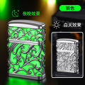 Wenzhou Lighter Factory Luminous Tangcao Direct Punching Windproof Creative Personality High-End Boys Lighter Trend Send Male Friends. 