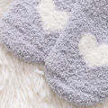 Outdoor wind protection and warmth Fluffy Foot Socks Mid-tube Plus Thickening Warm Coral Fleece Socks. 