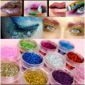 MAT Beauty Pack of 12 Pcs Glitter Eye Shadow Powder With Free Box Kit Shiny Eyeshadow Makeup palette Dusty Shimmer Eye Shade Eyeshade pallete Make up. 