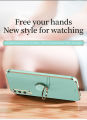 For Huawei Y8P Back Cover with Ring Holder Stand Plating Square Bumper Protective Case Camera Lens Protection Soft Silicone Shockproof Mobile Phone Cases. 