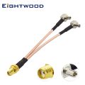 Eightwood 4G LTE Antenna Splitter 15cm SMA Female to Dual TS9 for Verizon Jetpack Netgear Mobile WiFi Hotspot Router USB Modem. 
