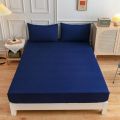Jersey Fitted Bed Sheet With Pillow Covers. 