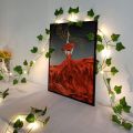 Green Leaf Garland String Lights,[ pack of 1 / 6 / 12 ] Vine Fairy Lights with Blinking Feature for Bedroom, Wedding, Home Decor - Battery Operated, Wall Garden Stairway Decorative Lighting with Switch Control - Artificial Floral Theme  (battery included). 