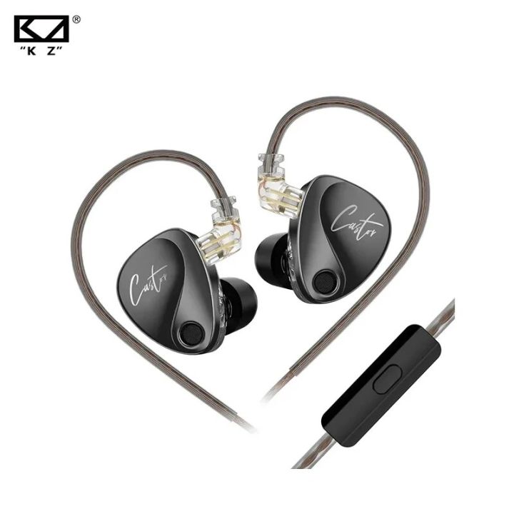 KZ Castor Wired Earphones In Ear Earbuds 2DD+Dynamic High-end Tunable Balanced Armature Monitor Headphones Cancelling Headset