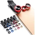3 In 1 Macro Wide Angle Fish Eye Lens Phone For iPhone XR XS X 8 7 6 Plus SE Samsung Xiaomi Huawei Fisheye Camera Lense Kit-Silver. 