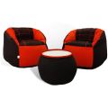 Relaxsit Sports Chair Fabric Bean Bag  Set: 2 Bean Bags Chairs with a Table: – Office and Living Room Seating Solution - Living Room Furniture Beanbag: bean bag for adults; bean bag sofa. 