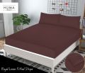 Huma - Royal Linen Fitted Micro Cotton King size bedsheets with 2 Pillows. 