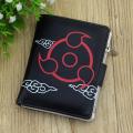 【happy one】Anime Naruto Akatsuki Uchiha Itachi Cloud Short Waterproof Purse with red cloud Ladies. 