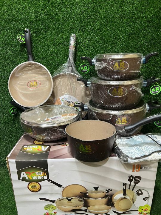 Non%20stick%20Cookware%20set%20Gift%20pack%2018%20-AND%2019%20pcs%20AR%20cookware%20double%20Marble%20Coated%20inside%20and%20outside%20low%20price%20range%20Imported%20Quality%20Marble%20with%20heavy%20Weight%20cookware%20Material%20set%20Pack%20of%2019%20pcs%20-%20Image%207