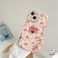For Samsung A24 A12 A14 A23 A32 A13 A50 A30s A04 A03 A03s A04s A52 A02s A20 A30 A20s A10s A51 A21s A11 Pink Love Heart Leopard Pattern Wavy Curved Edge Glossy Case Soft Cover. 