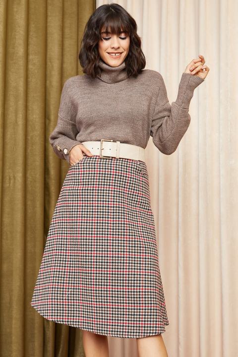 Ola%20Store%20Women's%20Black%20Zippered%20Pocket%20Cachet%20Flared%20Skirt%20ETK-19000103%20-%20Image%204