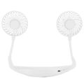 USB Portable Fan Cold Fan Hands Free Neck Fan Hanging Rechargeable Mini Sports Fan 3-Speed Adjustable Neck Dual Fan Home Office, Wearable Sports Fan, Hand Free Mini Personal Fan Wearable Sports Fan, 3 Speeds, White. 