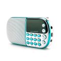 Portable Mini USB FM Radio rechargeable with Speaker Music Player Micro SD/TF Card Radio Speaker(18650 2000MA) (White) ORIGINAL UK ZONE STOCK. 