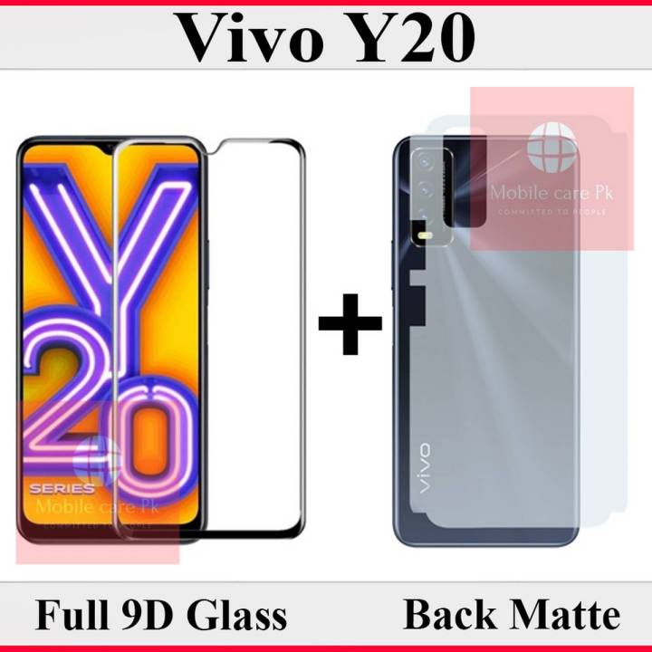 Vivo Y20 Full Black 9D10D11D21D5D6D Tempered Glass Edge to Edge