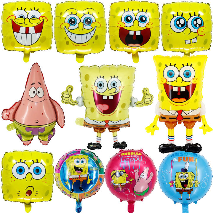 Sponge-Bob Foil Balloons Kidsroom Decoration Boys Faovr Girl S Aerated Toy Birthday Party Decor Baby Shower Party Supplies
