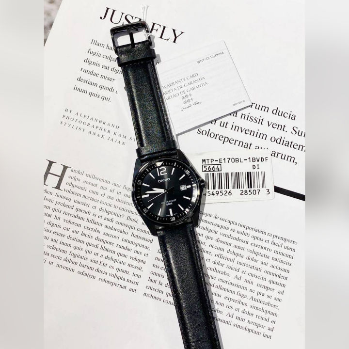 Original Casio - MTP-E170BL-1BVDF - Stainless Steel Watch for Men