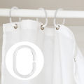12Pcs/Box Shower Curtain Hook Transparent Plastic C Shape Bath Drape Shower Ring Loop Clip Bendable Bathroom Curtain Hooks. 