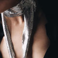 Ladies Sparkle Sequins Shiny Scarf Women's Long Thin Neck Tie Chain Wrap Glitter. 