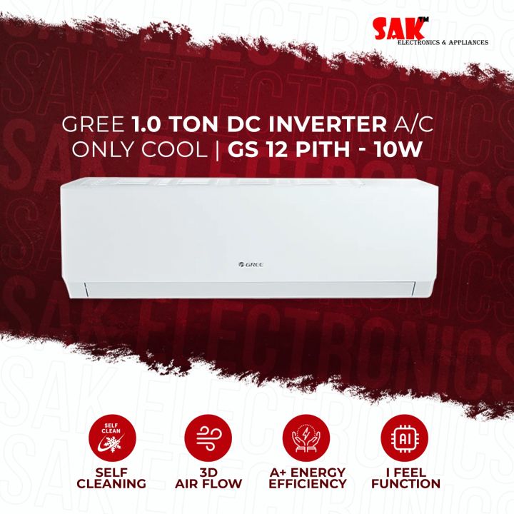 Gree 1 Ton Inverter AC Cool Series Latest 2024 Model GS12PIT10W