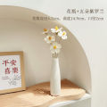 ins style ceramic small vase mini poppy artificial flower living room bedroom retro flowers dried flower decorative ornaments. 