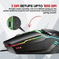 RGB Optical Gaming Mouse with FREE Mouse Pad | Wired USB Computer Mouse for PC & Laptop | 7 Color Breathing LED Lights | High Speed Scrolling Mouse for Minecraft & Office Work | Ergonomic Design - One Click-Pick. 
